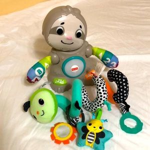 2 PC BABY CRIB CARSEAT TOYS SET BUNDLE